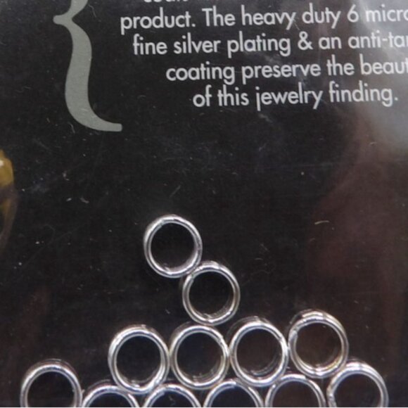 Jewelry Findings- 6mm Split Rings, Lobster Claw, Open Jump Ring, Silver Plate - Picture 5 of 5